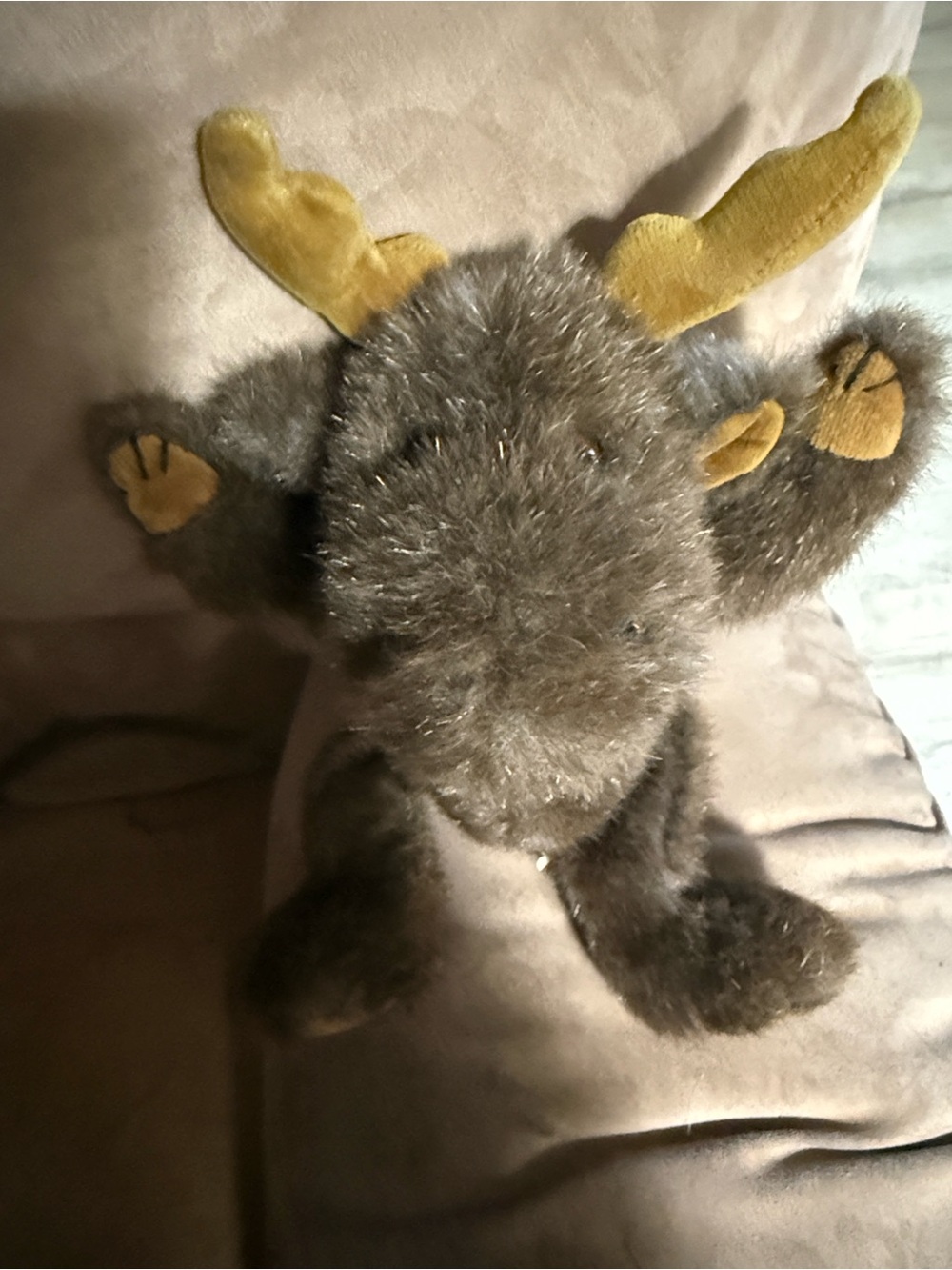 Mary Meyer Plush Brown Moose with Gold Antlers